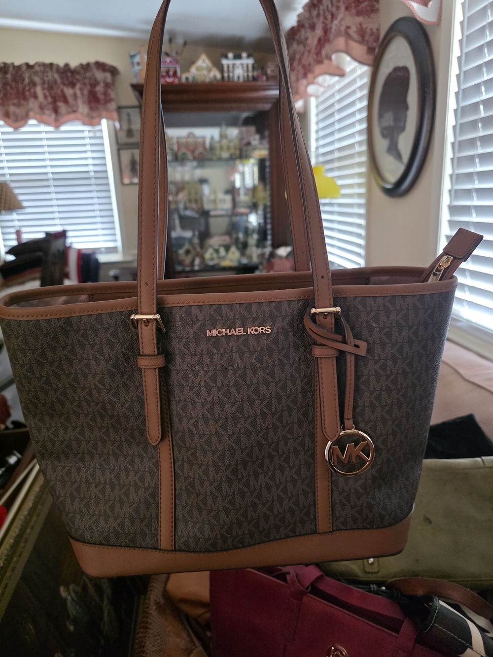 Michael Kors Brown MK Logo Tote With Wallet New With Tags